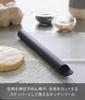 Yamazaki Tower Silicone Rolling Pin with W3 X D3 X Dishwasher Rolling and Cutting 1412 Scraper, Black, H30cm, Safe, 2-Way Function,