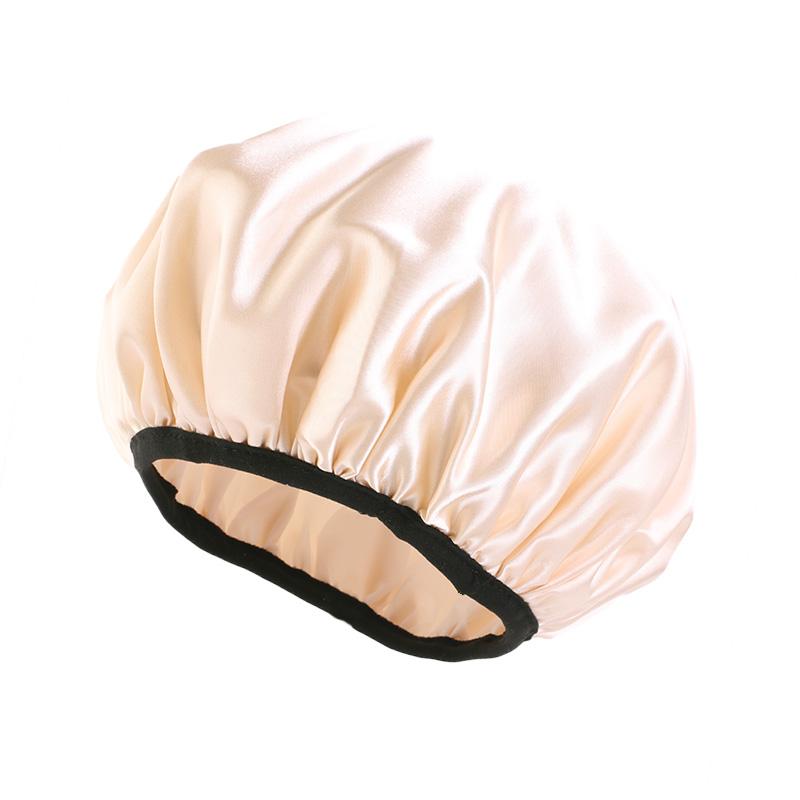 Hot Double Layer Reusable Hair Bath Cap Custom Logo Waterproof EVA Elastic Band Shower Cap