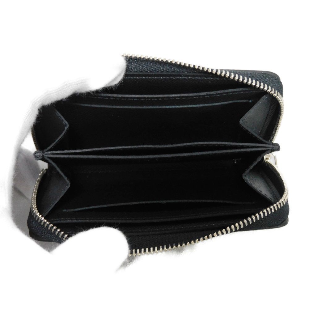 Used 12564 Zippy Coin Purse M30511 7943 New LV Logo Embossed Black Zip Around Taiga Noir Men's from Japan AUTHENTIC