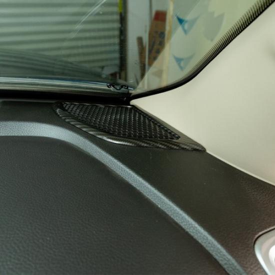 Car Center Console Speaker Trim Cover Frame For Dodge Ram 1500 18+ Carbon Fiber