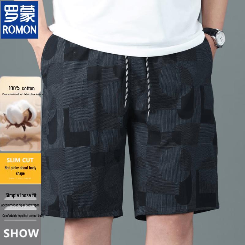 ROMON Men's Cotton Casual Shorts