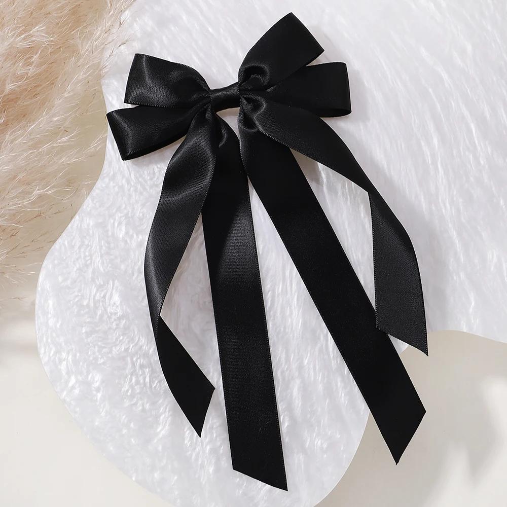 1 Stück/Los Ballettstil Mädchen Schleife Langes Band Haarspange Süßes Mädchen Halb Zusammengebundenes Haar Kopfschmuck Stil Mode Haarschmuck