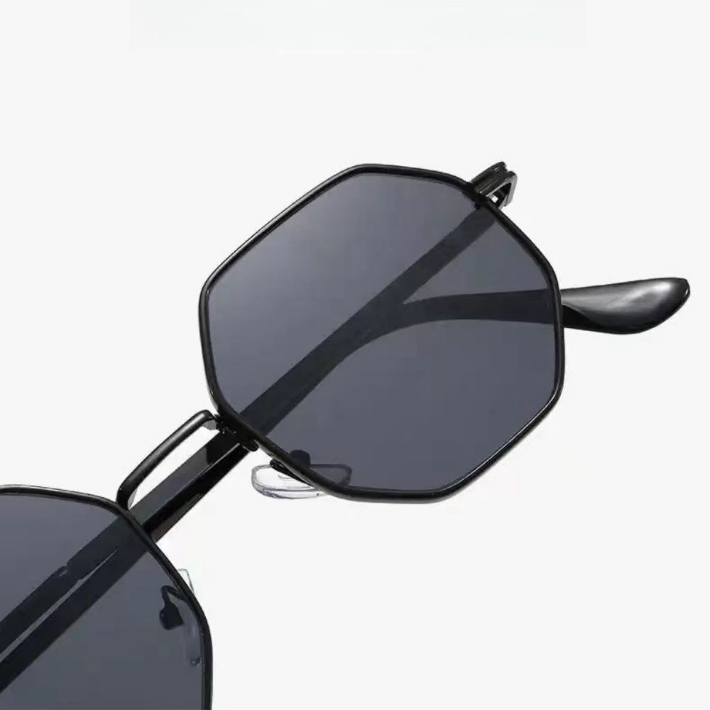 Klassische Metallmode Retro-Sonnenbrille Polygonal Achteckform Brille Trendige Retro-Brillen für stilvollen Schutz