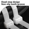 500/1000PCS 3*100 3*150 4*200 Self-locking Plastic Nylon Tie White Cable Tie Fastening Ring Zip Wraps Strap Nylon Cable Tie Set for daily use