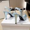 Fashion Beautiful 2025 New Summer Internet Celebrity High-heeled Sandals Women's Stiletto Versatile Fish Mouth Strap