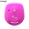 Silicone Key Case Shell 2/3 Button Car Key Cover for Ssangyong Rexton Actyon Kyron Korando Holder Keychain Car Key Cover Remote