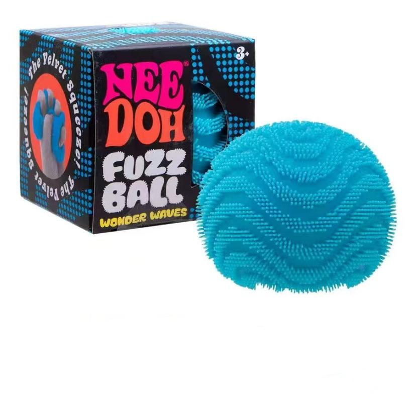 Fuzz Ball Squishy Fidget Toy Squeezable Soft Pompom Stress Relief Velvet Textured Sensory Relaxing Blind Box