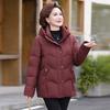 Middle-aged and Elderly Down Jackets Women's Short Winter New Small Mother Thickened Cold-proof and Warm Jacket