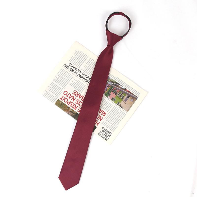 Black Colors Zipper Tie Handmade High Quality Necktie Skinny 6CM Men Ties for Man Women Jacquard Cravat Business Party Corbatas