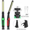 Magnetic Base USB Rechargeable Torch Folding Flashlight COB LED Work Lights  Car Repair