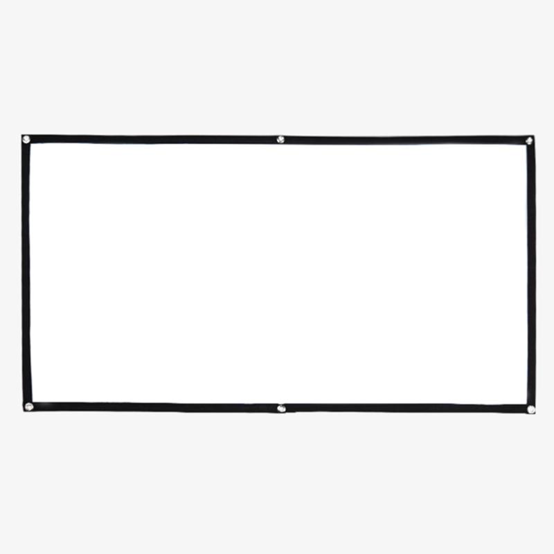 16:9 Portable Projector Screen Simple Projector Curtain 60/72/84/100/120 Inch Hd Display Screen For Home Cinema Theater Movie