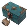 Vintage Jewelry Box Wooden Box Home Desktop Jewelry Storage Box With Password Lock Window Displays Treasure Chest Home Decor