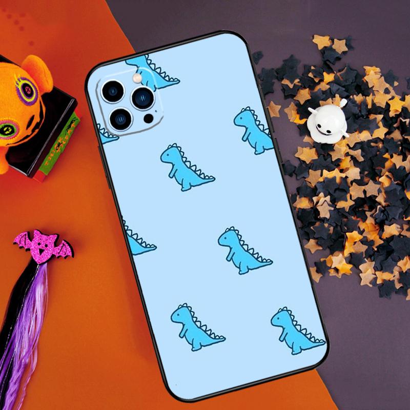 Cute Dino Bumper Case For iPhone 16 15 14 Pro Max 11 12 13 Pro Max Mini XR 16e 16 15 Plus Phone Cover