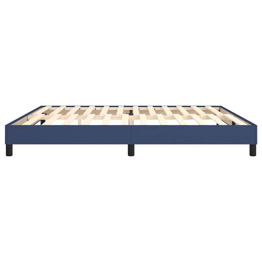 Box Spring Bed Frame Blue 200 x 200 cm Fabric