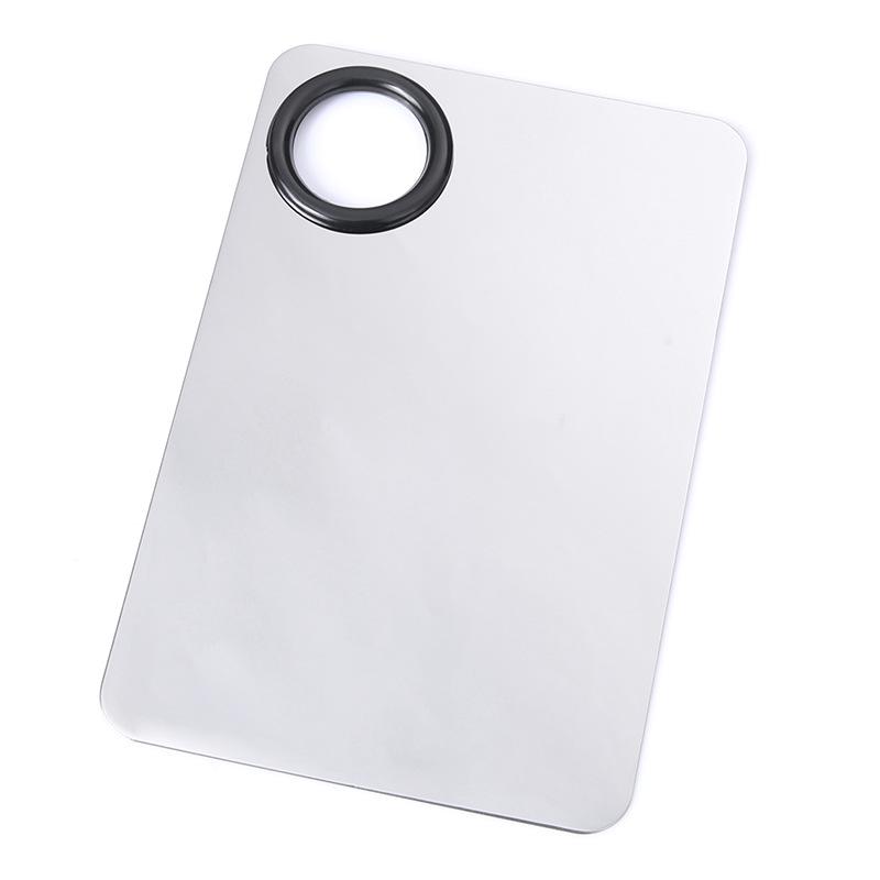 Stainless Steel Nail Art & Makeup Palette Set with Mixing Stick