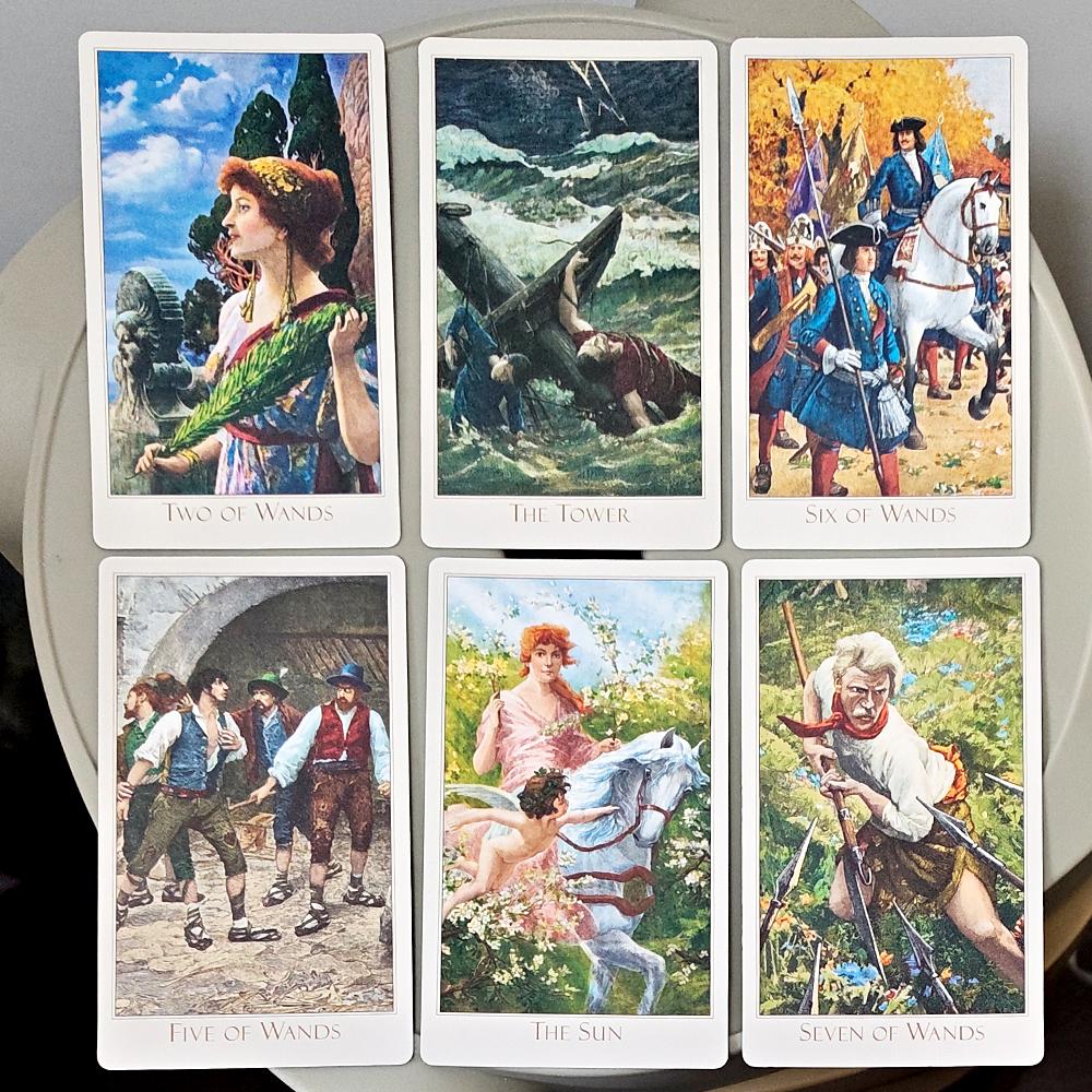 The Victorian Romantic Tarot Deck - 78 Pcs Elegant 19th Century Art Tarot Cards 12*7cm In Rigid Box, Double-embossed Cardstock