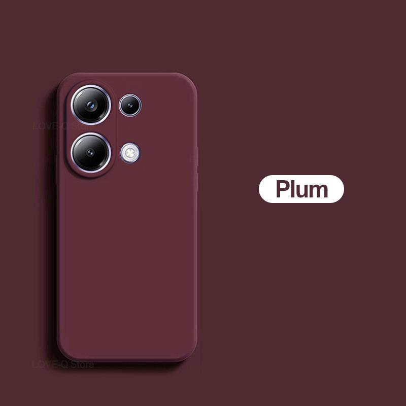 

Для Poco M6 M 6 Pro M6Pro чехол Роскошный квадратный жидкий силиконовый мягкий чехол для Xiaomi Poco M6 Pro 4G Poco M 6 Pro PocoM6 Pro Poco M6 Pro 4G сливовый