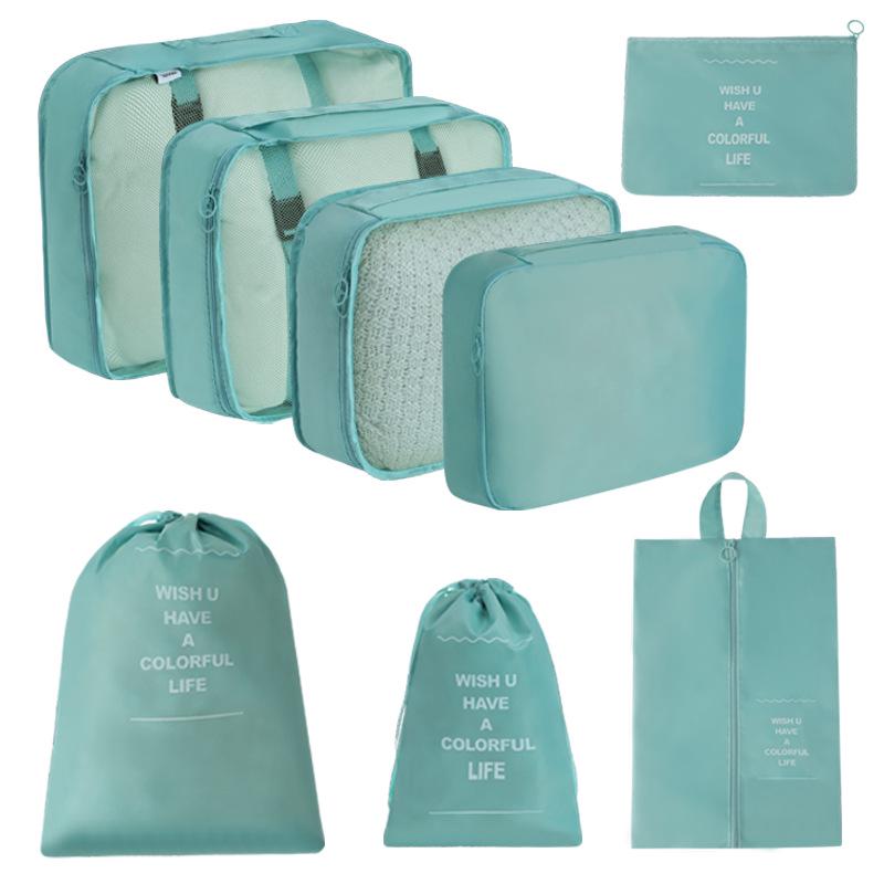 7-Piece Travel Storage Bag Set for Clothing and Luggage Organization