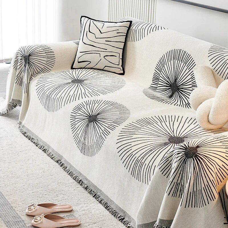New Winter Fireworks Sofa Towel Living Room Chenille Sofa Towel Blanket Universal Anti-cat Scratch Couch Slipcover 1/2/3/4 Seat