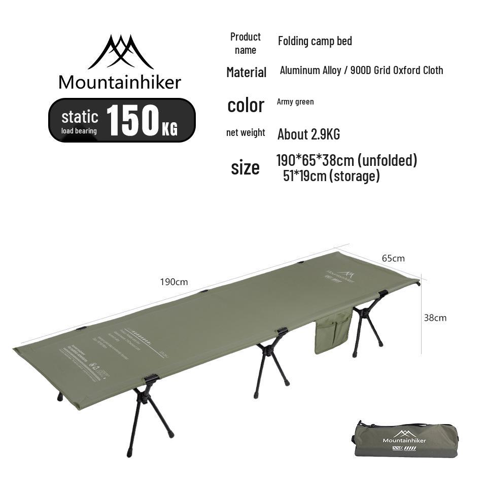 Tragbares faltbares Campingbett für Outdoor-Abenteuer