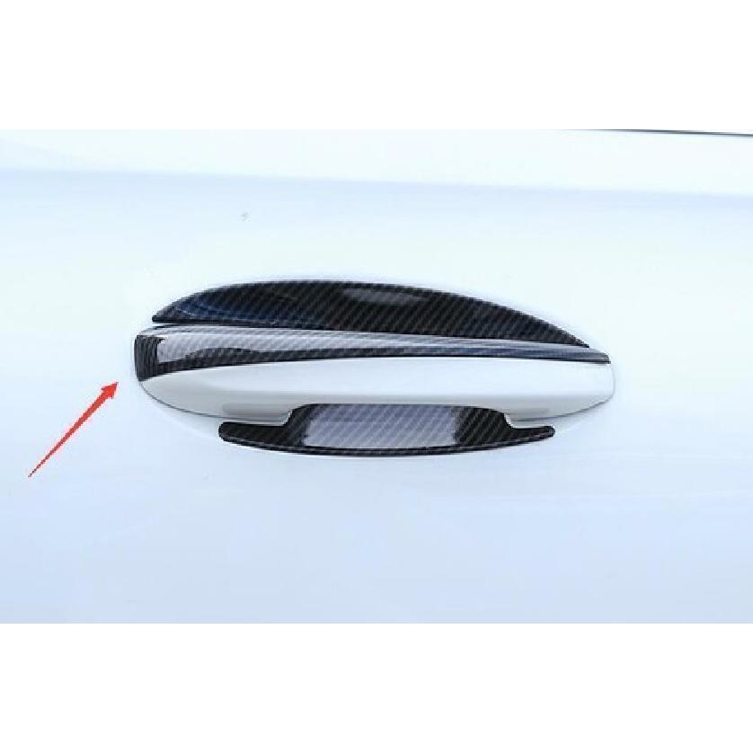 Exterior Side Door Handle Cover Trim Fit For Benz GLB 2020-2022 ABS Carbon Fiber