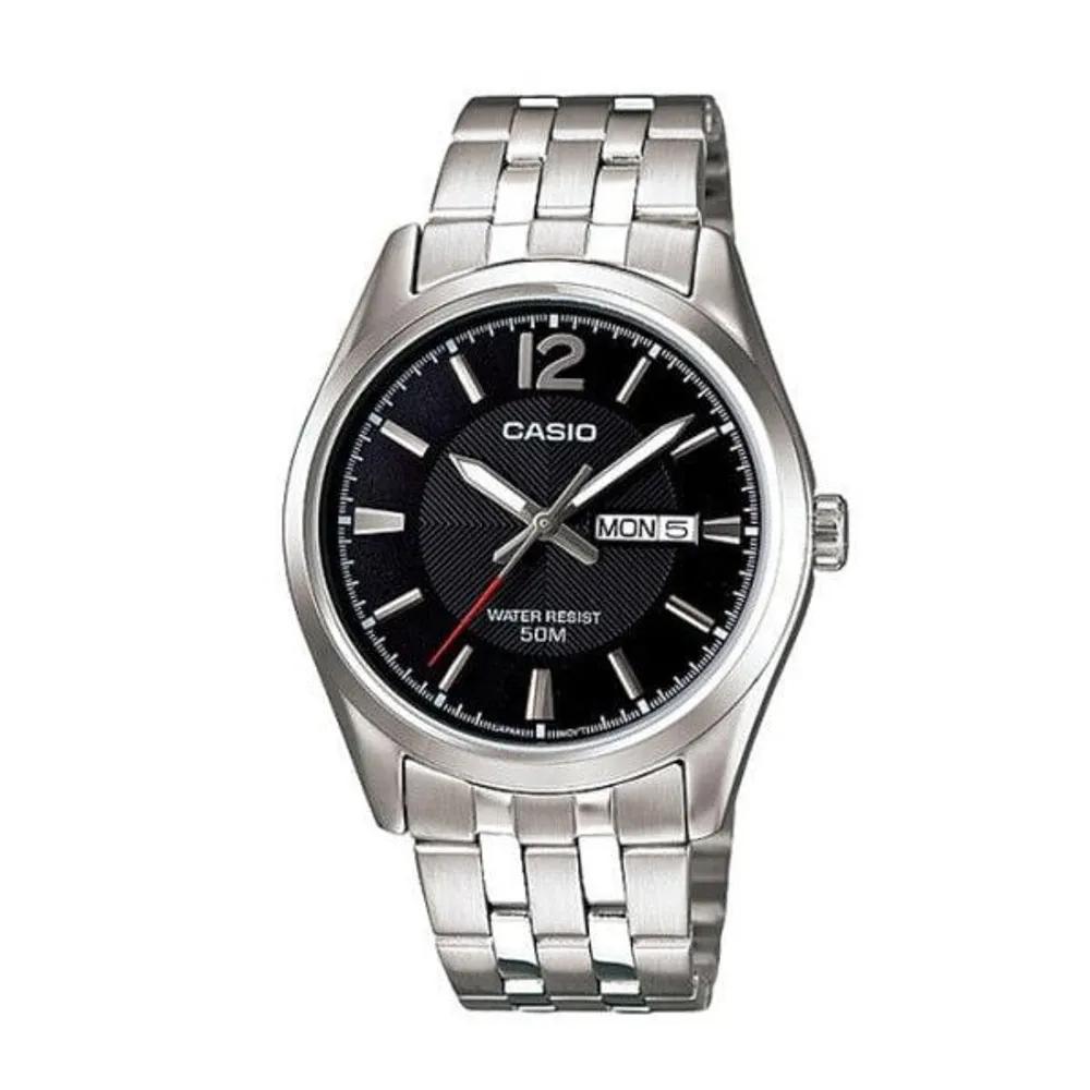 [Cio] MTP-1335D-1A Men s Round Analog Metal Wristwatch