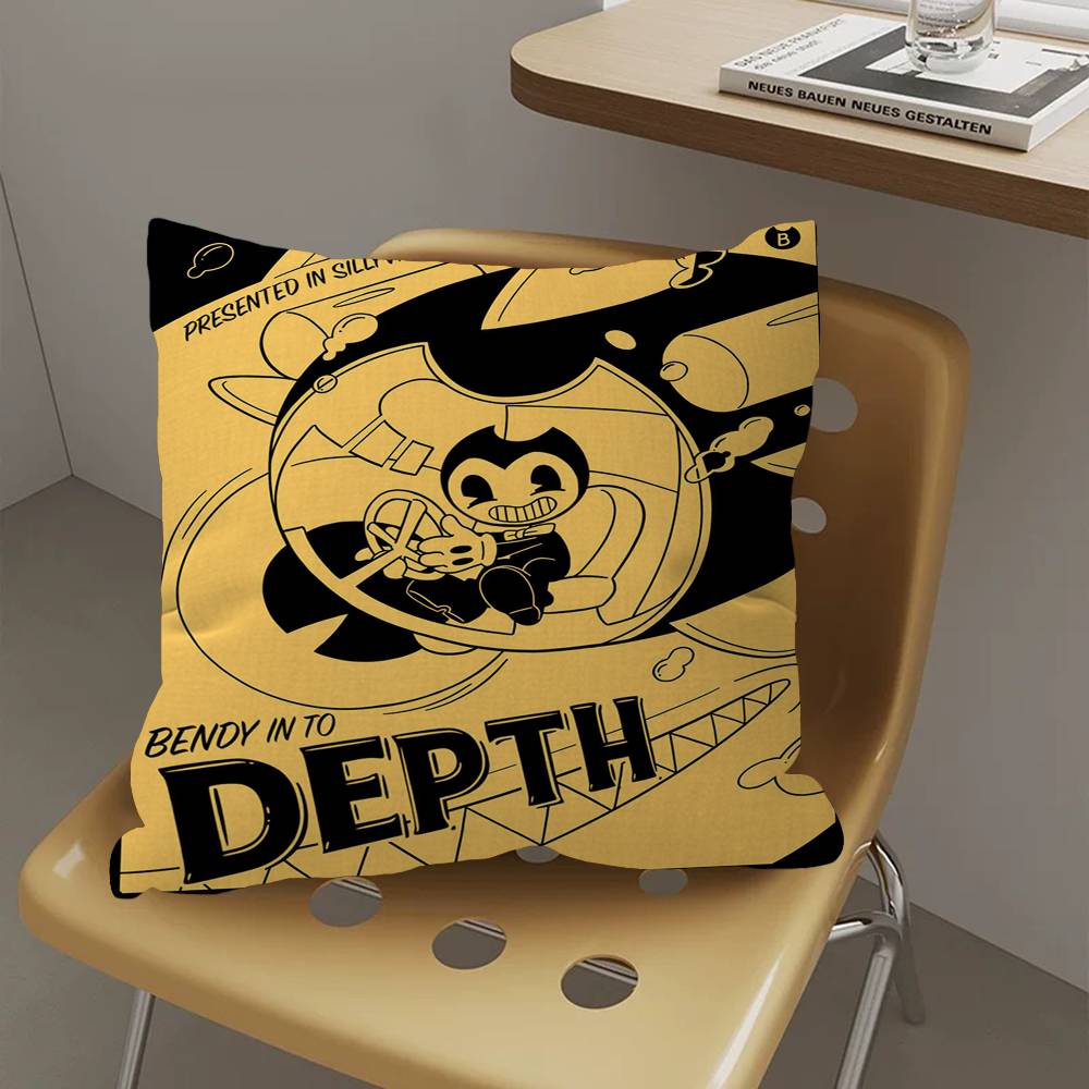 Game BBendy and the Ink MMachine Personalized Pillow Dust Cover Bedroom Kids Party Decoration Pillowcase Birthday Gift