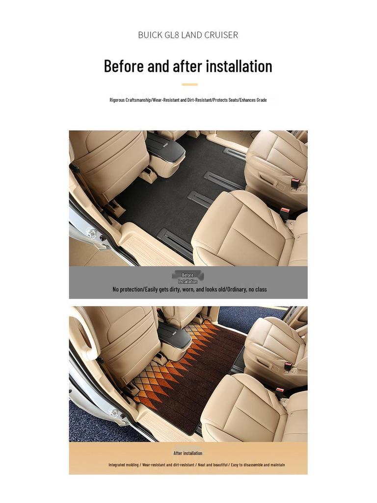 25 Buick GL8 Luxgen PHEV Middle Row Carpet Floor Mats - Interior Upgrade