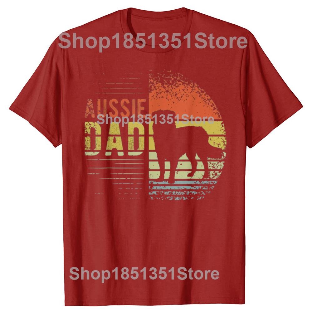 

Funny Aussie Dog Dad Australian Shepherd Tshirts Men Womens Fashion Casual Tshirt 100 Cotton Loose Oversized T Shirt S
