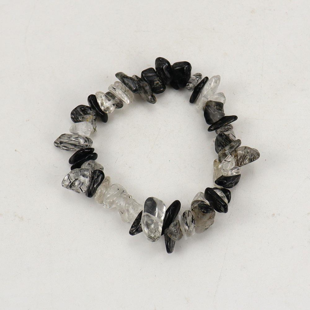 Handmade Beaded Natural Crystal Crushed Stone Bracelet B54
