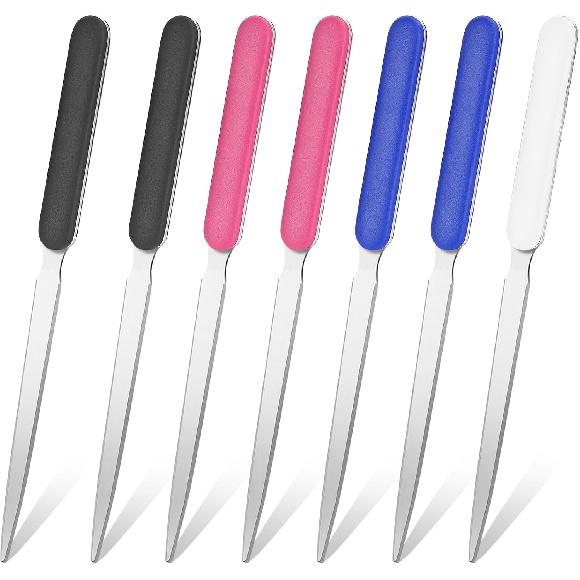 7 Pack Letter Opener Set, 7.5 Inch Stainless Steel Envelope Slitter, Efficient Mail Opener Tool Ideal for Office and Home Use