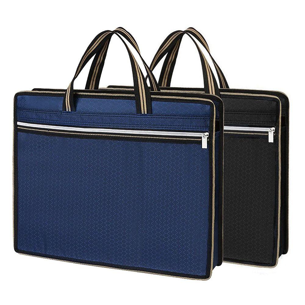 

Waterproof File Folder Portable Laptop Bag Fashion Office Storage синій