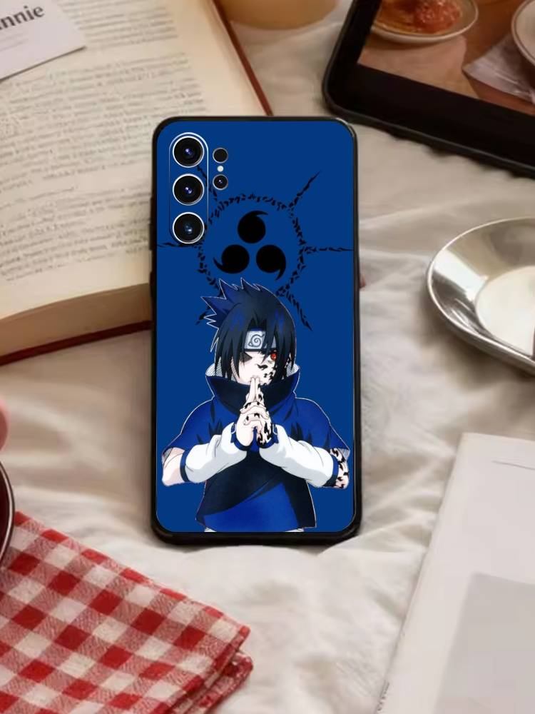 P-Narutos Cover K-Uchiha Phone Case For Samsung S26,S25,S24,S23,S22,S21,S20,Ultra,Plus,FE Black Soft Cover