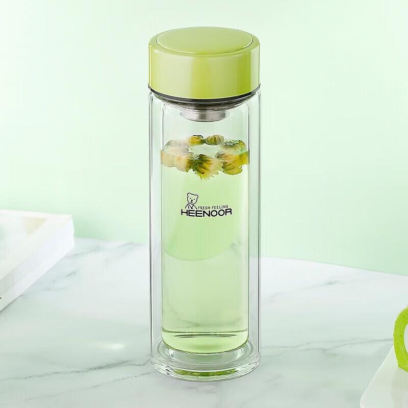 Heenoor Double-Layer Glass Tea Infuser Cup