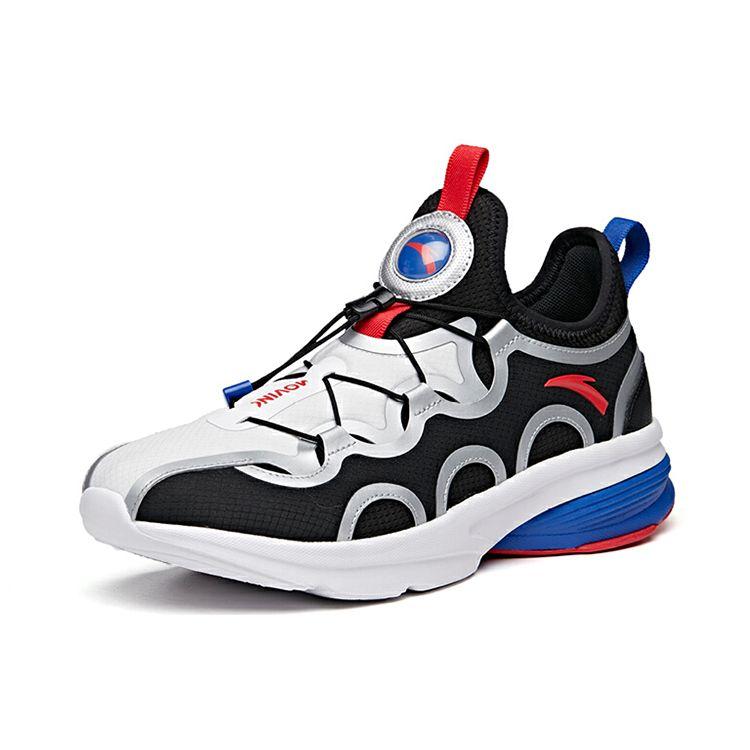 Anta Tian Yan Running Series Low-Top Shock Absorbing Running Shoes Men Sneakers Black White Silver 912025570-3