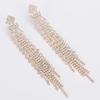 E462 Hot Sale Foreign Trade Earrings  Rhinestone Stud European and American Fashion Tassel
