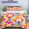 3Pcs Colorful Lobster Bedding Set Soft Fabric Duvet Cover Pillowcases Home Christmas Xmas Halloween Gift 1 Duvet Cover 2 Pillowcase G12