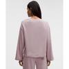 Lululemon Becalm V Neck Bell sleeVe Shirt Heathered Porcelain Pink