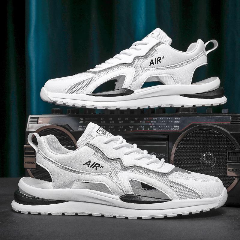 

2024 Summer Men Sandals Breathable Mesh Beach Slippers Shoes Outdoor Non-slip Sneakers Fashion Casual Shoes luxury Sandal 39 чорний