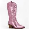 New Plus-size Women's Shoes, Mid-calf Pointed-toe  Chunky Heels