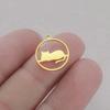 My Shape 5pcs Cat Charms Cute Animal Kitten Pendants DIY Necklace Earrings Keychains DIY Jewelry Making Stainless Steel Jewelry