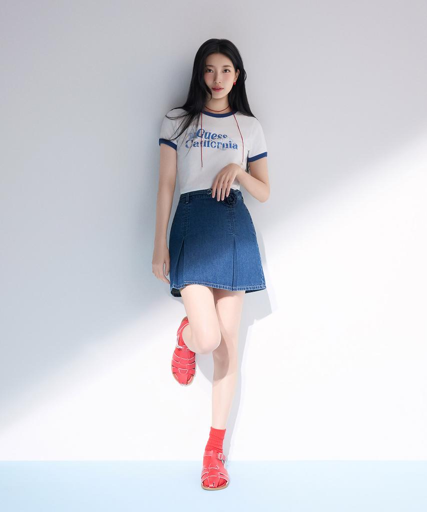 GUESS [Suzy] 1Color D-Tone Indigo Skirt Yq2D2555