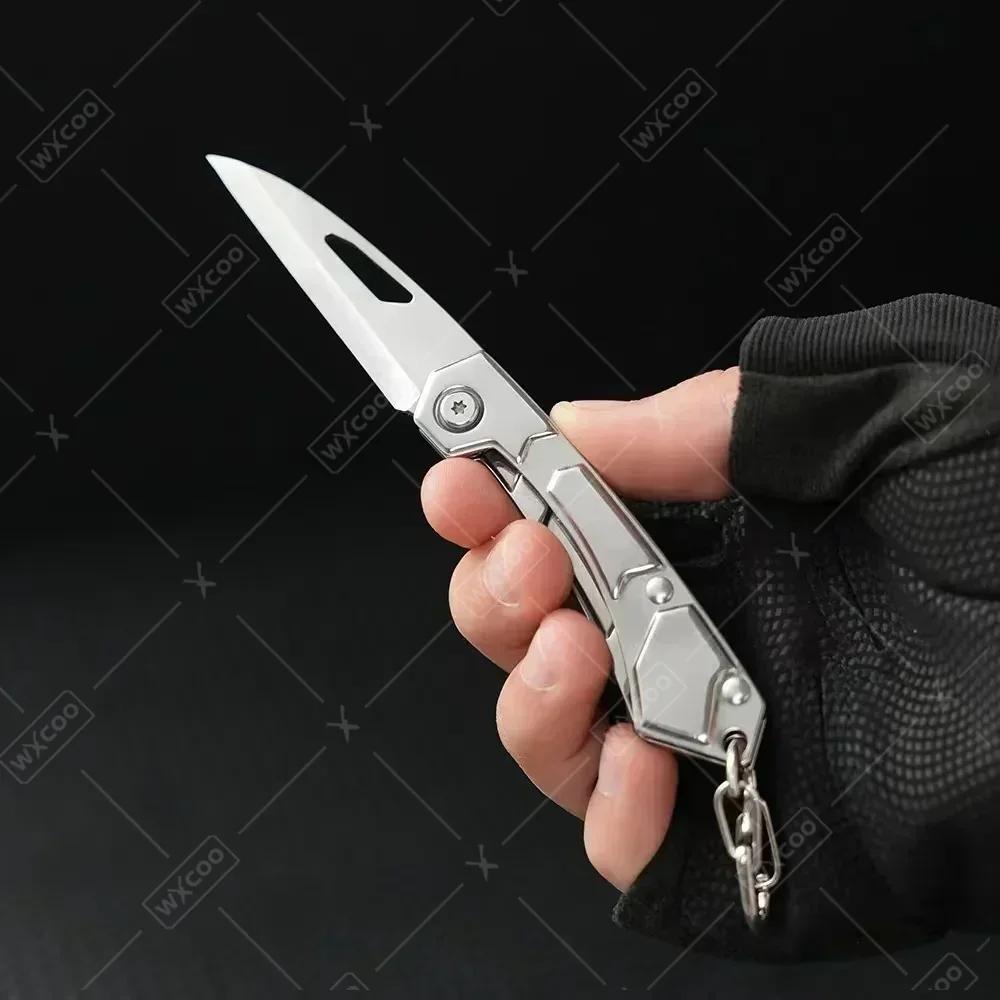 WXCOO Folding Knife Butcher Multi-function Kitchen Cutlery Meat Cleaver BBQ Cutter Fruit Knife Pocket Knife Kitchen Accessories