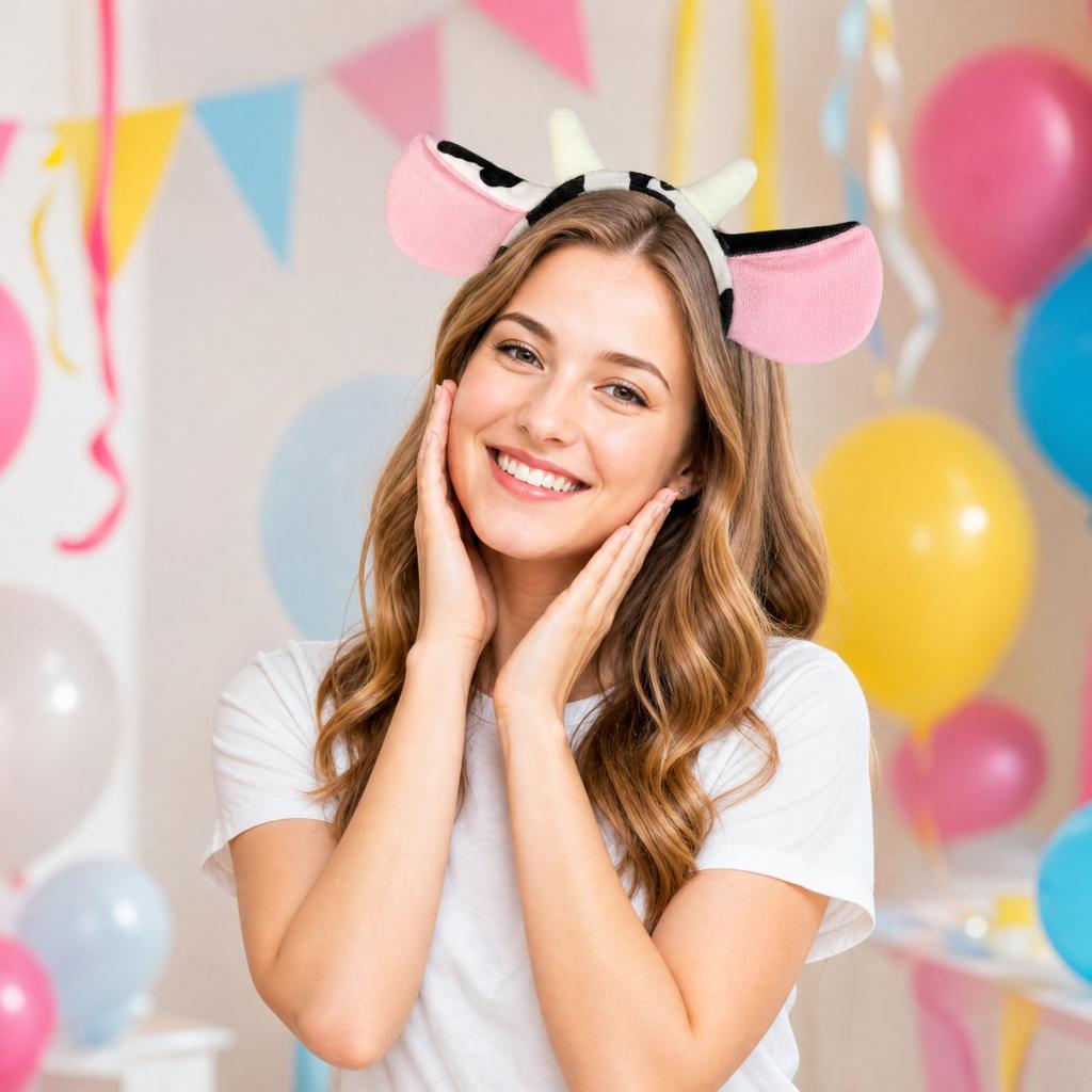 Cow Headband for Costume Role Play Party Accessory