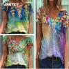JPNTKY Women's Fashion Casual Short Sleeve V Neck Blouses & Shirts