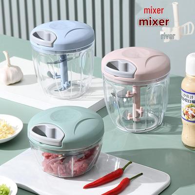 Multi-Function Garlic Press & Vegetable Chopper with Meat Grinder & Grater