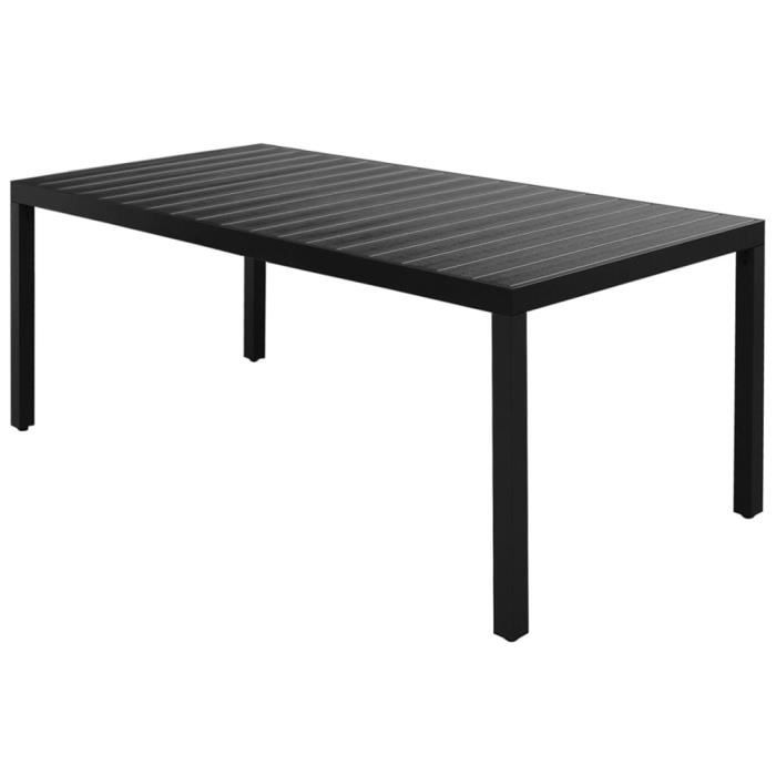 VidaXL Salon de jardin 7 pcs PVC Résine tressée Noir