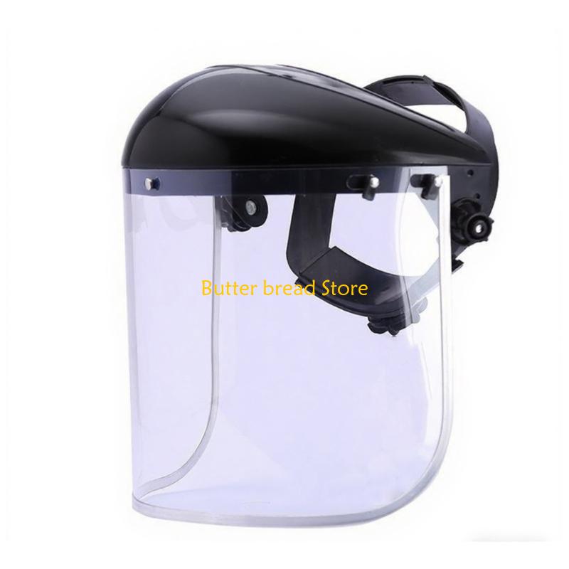 W89C Clear Industrial Safety Visors Shatterproof Construction Comfort Fit Adjustable Head Straps Face Shield For Grinding Work