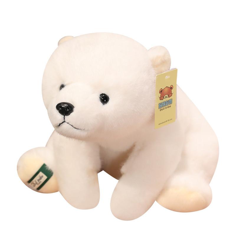 Arctic Bear Plush Toy With Short Velvet Fur For Kids And Collectors