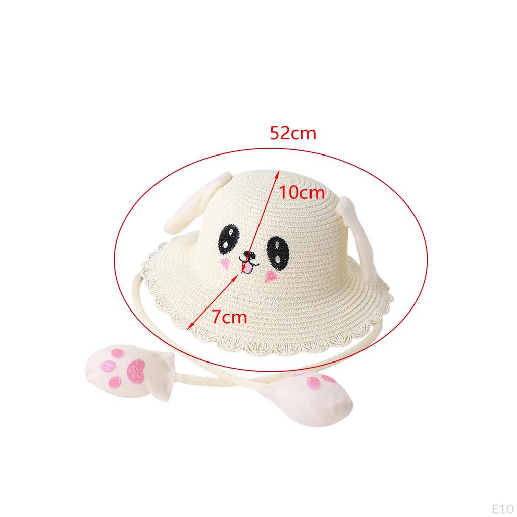 Baby Caps Bunny Hat Fishing Outdoor Portable Cartoon Beach Panama Cap Ears Accessories